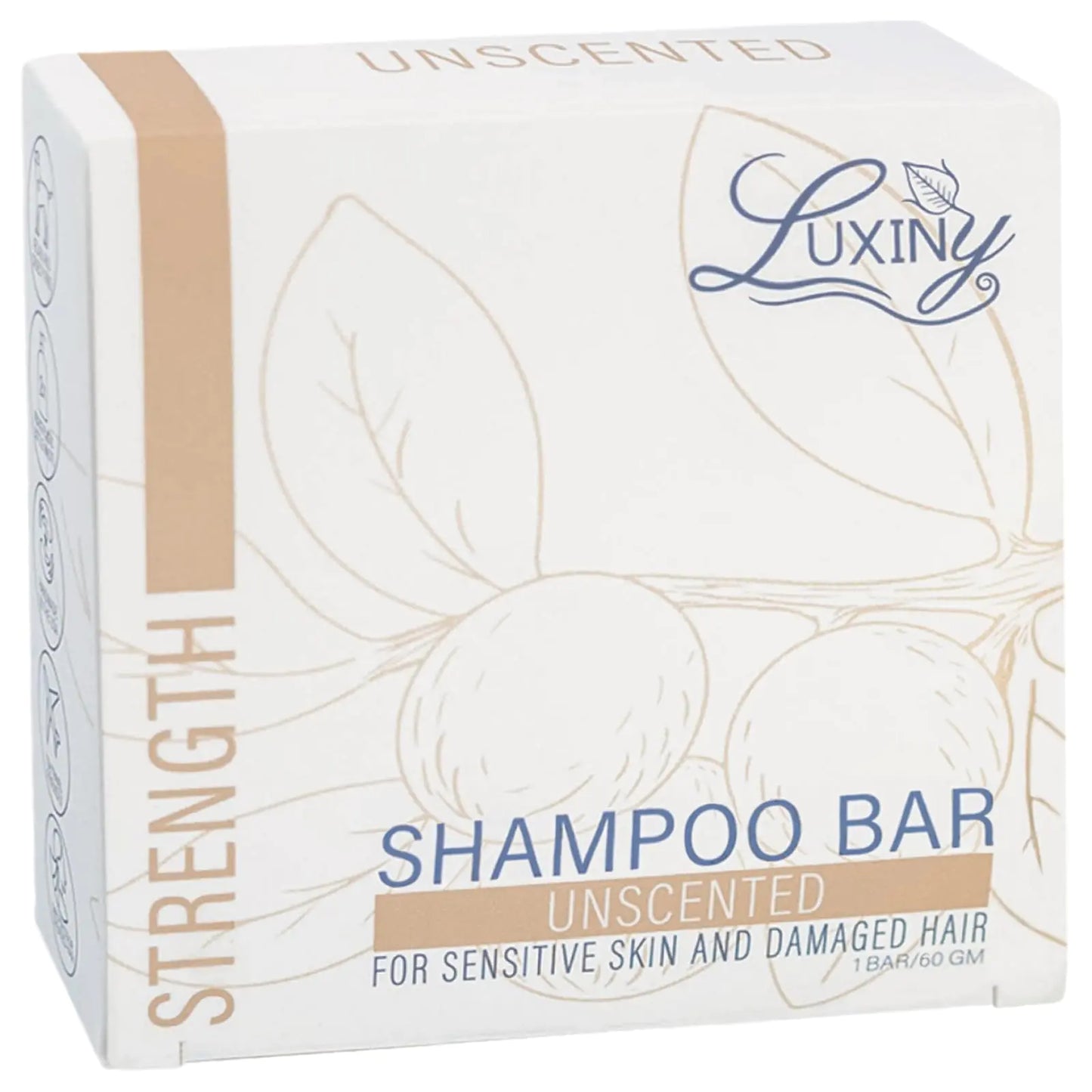 Luxiny Natural Shampoo Bars for Hair Made in USA Up to 60 Washes of Vegan Sulfate Free Shampoo Use at Home & a Travel Shampoo – All Hair Types (Unscented)
