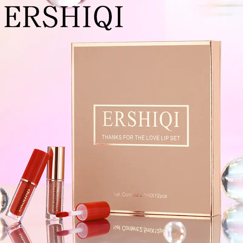 12 pcs Moisturizing Velvet Matte Lipstick Gift Box