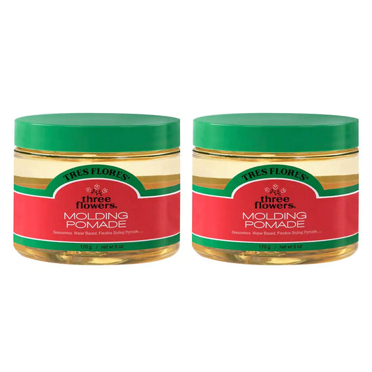 Tres Flores Molding Hair Styling Cream Pomade For All Hair Types - 6 oz. (2 Pack)