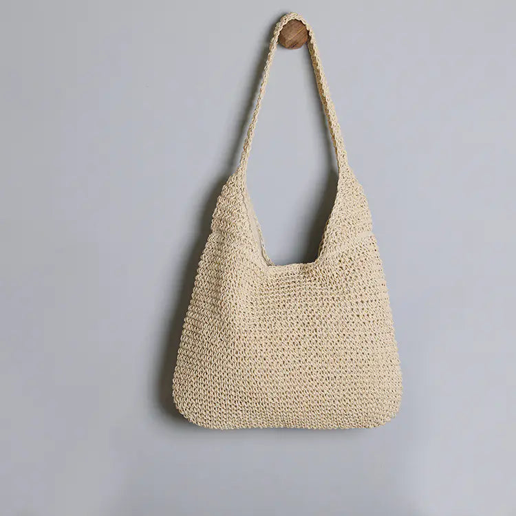 Large Capacity Fashionable Women's Straw Shoulder Bag