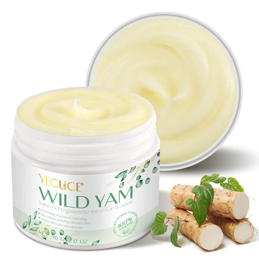 Xaarty Wild Yam Cream Organic Wild Yam Cream Natural Skincare Products Alleviate Menstrual Discomfort Rich In Vitamins Nourish The Skin Alleviate Menopause-Related Issues In Women 3.17 Oz