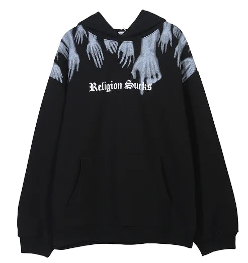 Harajuku Style Retro Loose Plus Size Fleece Sweater